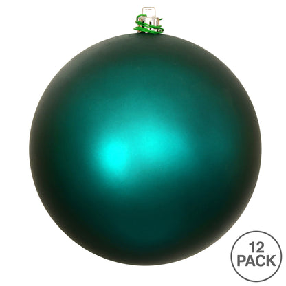 Vickerman 3" Dark Teal Matte Ball Ornament 12 per Bag