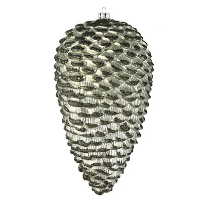 Vickerman 7" Wrought Iron Matte Glitter Pinecone Christmas Ornament 4 per pack