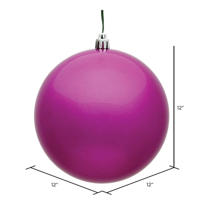 Vickerman 12" Fuchsia Candy Ball Ornament