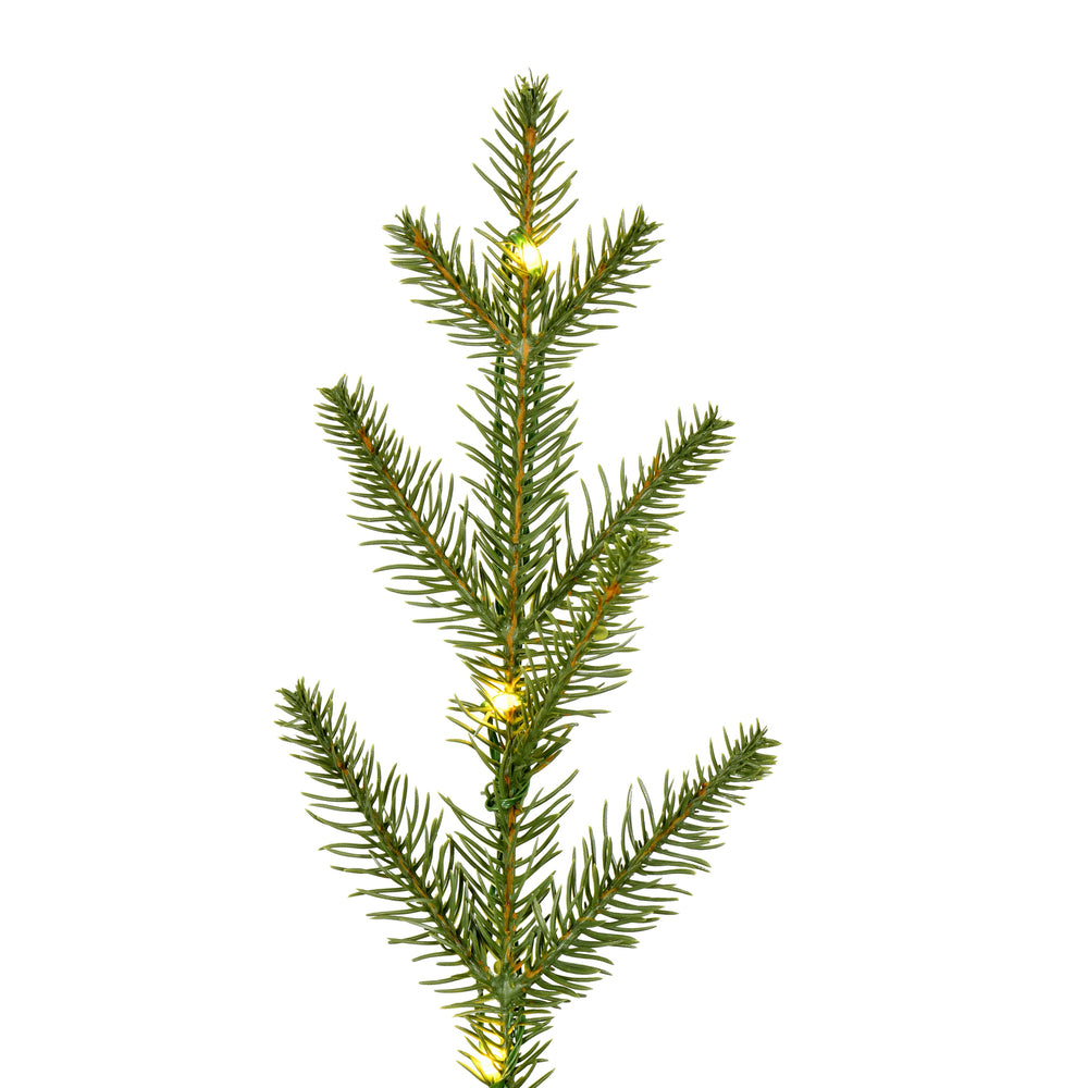 Vickerman 4' x 31" Gibson Slim Potted Pine Artificial Christmas Tree Warm White Dura-lit LED Lights