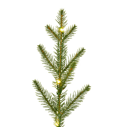 Vickerman 4' x 31" Gibson Slim Potted Pine Artificial Christmas Tree Warm White Dura-lit LED Lights