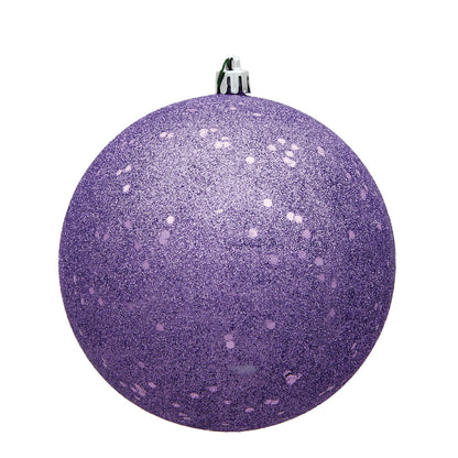 Vickerman 6" Lavender Sequin Ball Ornament 4 per Bag