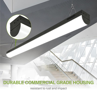 ASD Lighting LED Stairwell Fixture with Q-base 4feet Power Adjustable 25/30/40W 120-277V CCT Selectable 3500/4000/5000K Dimmable Black UL DLC Premium