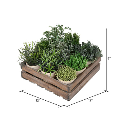Vickerman 8" Artificial Potted Garden Grass.