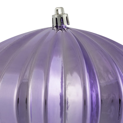 Vickerman 5.7" Lavender Shiny Onion Christmas Ornament UV Treated with Drilled and Wired Cap 3 per bag