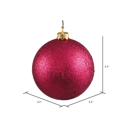 Vickerman 2.4" Wine Glitter Ball Ornament 24 per Bag