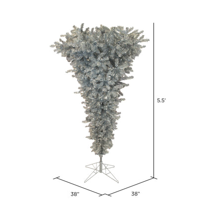 Vickerman 5.5' Silver Upside Down Artificial Christmas Tree Unlit