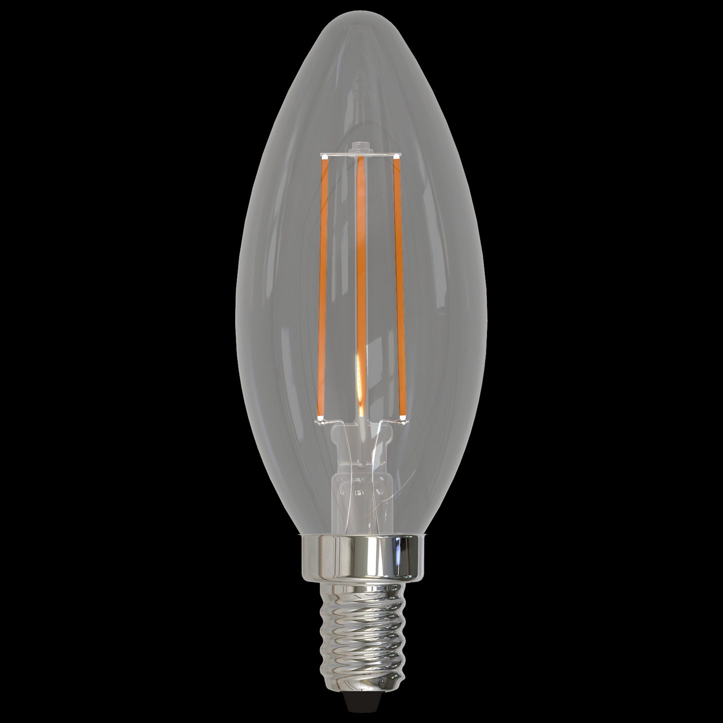 Bulbrite 5 Watt B11 LED Filament Light Bulb, 2700K E12 Candelabra Base, Clear Finish