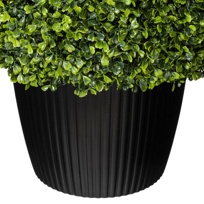 Vickerman 24" Artificial Potted Green Boxwood Ball.
