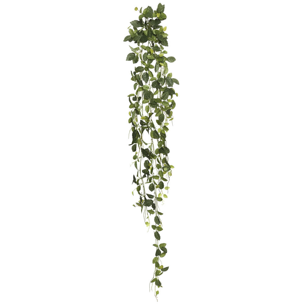 Vickerman 65" Artificial Green Fittonia Hanging Bush.
