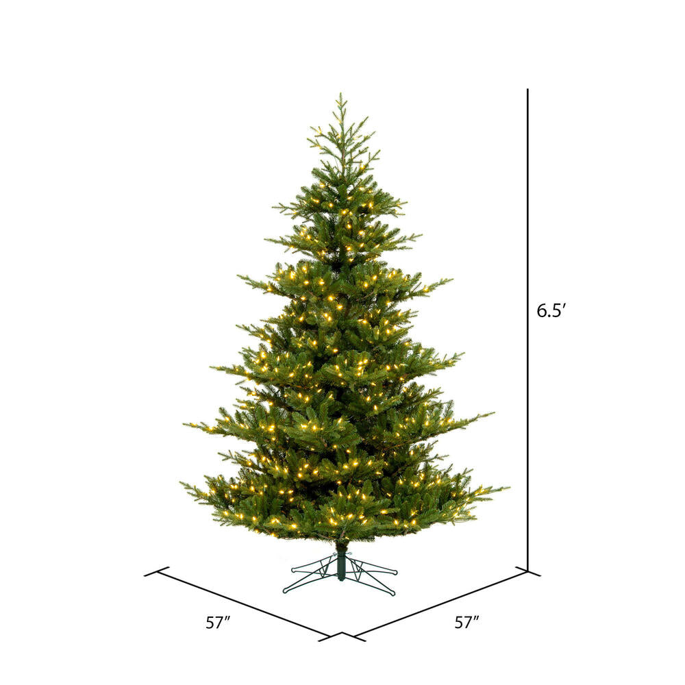Vickerman 6.5' x 57" Hudson Fraser Fir Artificial Christmas Tree with Warm White LED Lights.