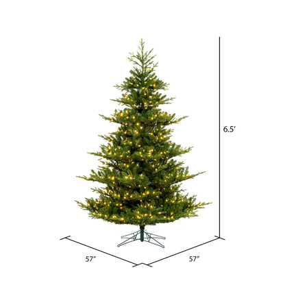 Vickerman 6.5' x 57" Hudson Fraser Fir Artificial Christmas Tree with Warm White LED Lights.