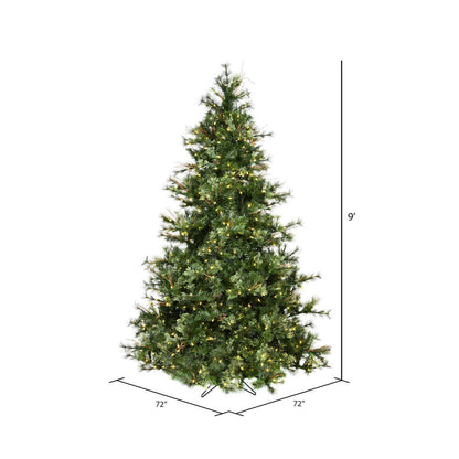 Vickerman 9' Mixed Country Pine Artificial Christmas Tree Warm White Dura-Lit® LED Lights