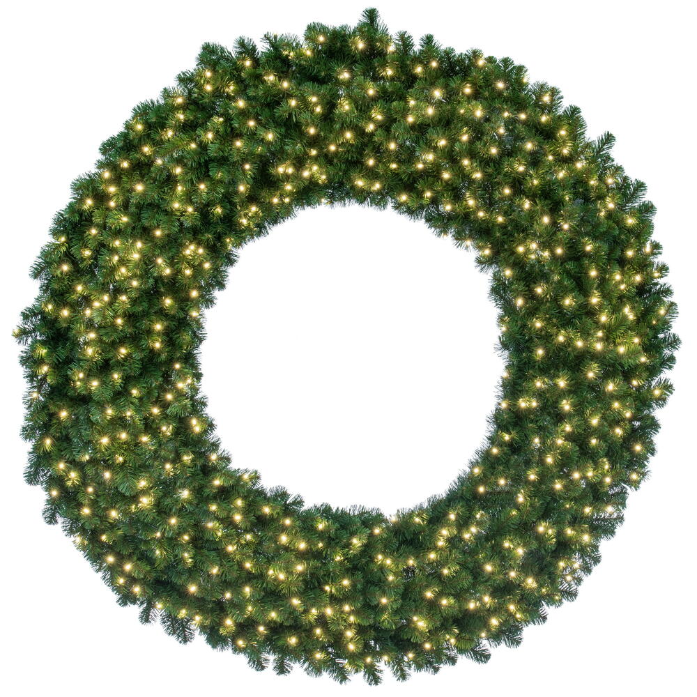 Vickerman 72" Grand Teton Artificial Christmas Wreath Warm White Wide Angle LED Lights