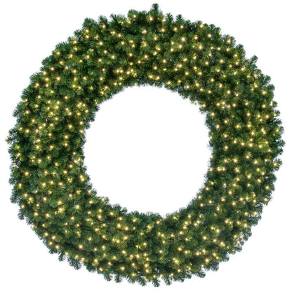 Vickerman 72" Grand Teton Artificial Christmas Wreath Warm White Wide Angle LED Lights