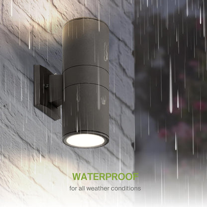 ASD Lighting LED Round Outdoor Wall Cylinder Up and Down 18W CCT Selectable 3000/4000/5000K with Photocell Oil Rubbed Bronze ETL