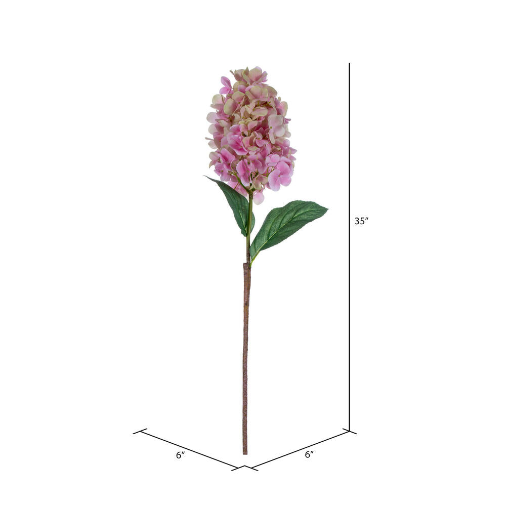 Vickerman 34" Artificial Pink Cone Hydrangea Spray. 2 Stems In A Bag.