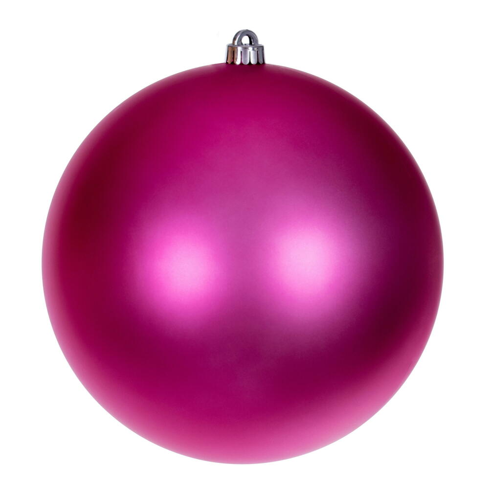 Vickerman 10" Hot Pink 4-Finish Ball Ornament 4 per box.