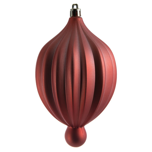 Vickerman 6.3" x 3.5"  Coral Matte Lantern Ornament with drilled and wired caps. Comes 4/bag.