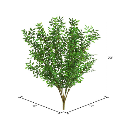 Vickerman 20" Artificial Green Mini Smilax Bush.