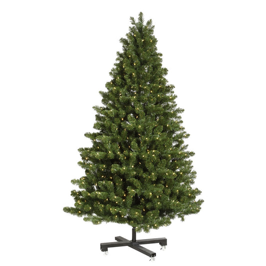 Vickerman 6.5' x 60" Grand Teton Artificial Christmas Tree  Single Mold Warm White LED Lights