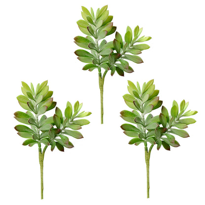 Vickerman 10" Artificial Green Crassula Tetragona Pick Pack of 3
