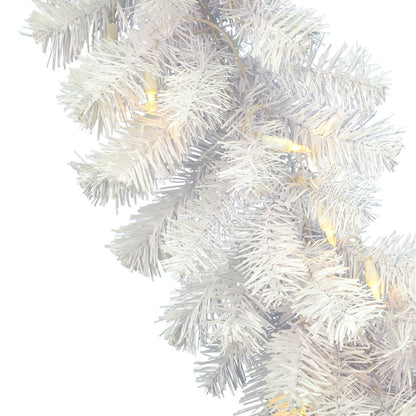 Vickerman 9' Crystal White Spruce Artificial Christmas Garland Multi-Colored LED Mini Lights