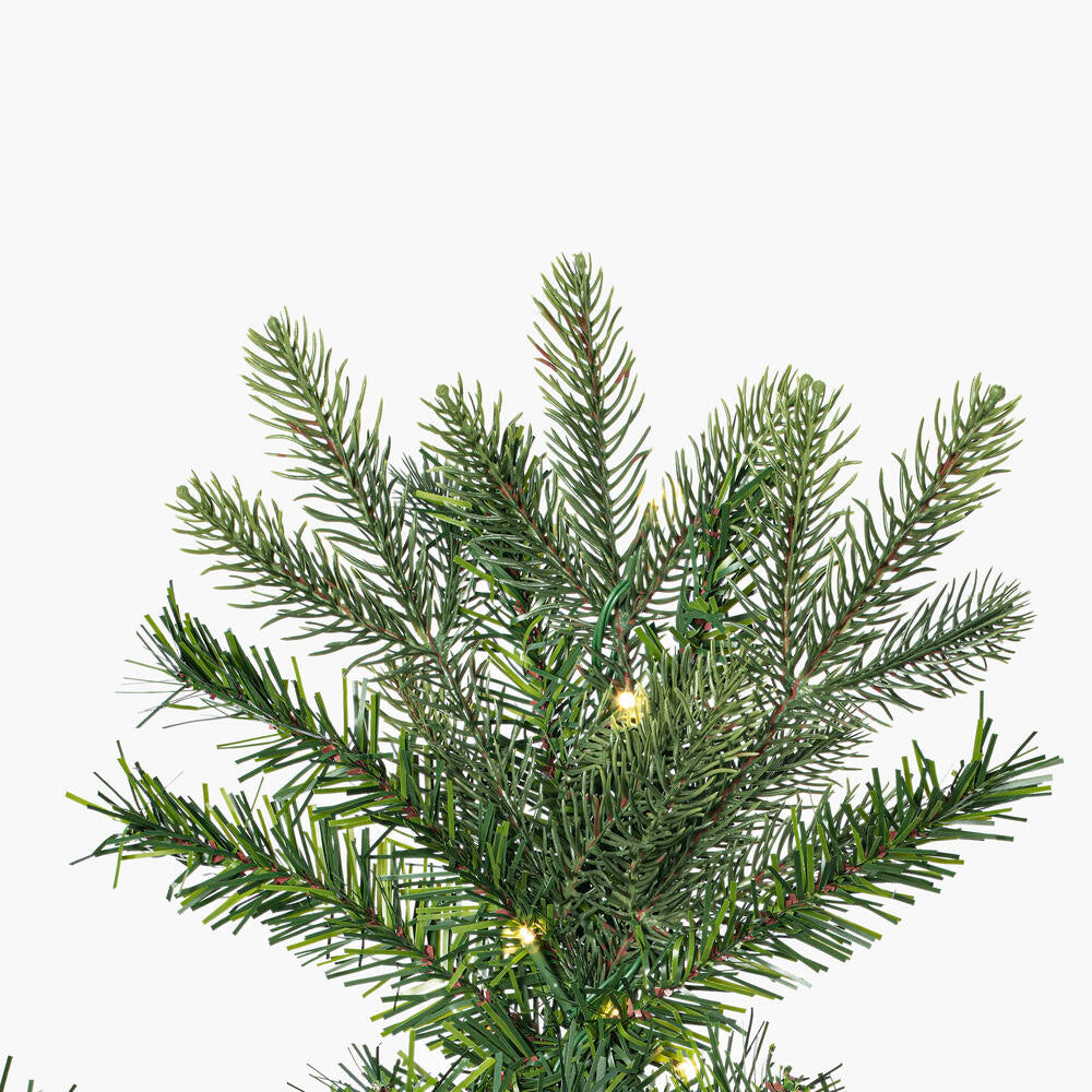 Vickerman 7.5' x 44" Douglas Fir Artificial Slim Christmas Tree with Warm White LED Lights.
