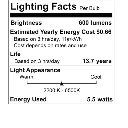 Bulbrite Solana 2-Pack G25 WiFi Connected Edison Filament LED Smart Light Bulb, Clear