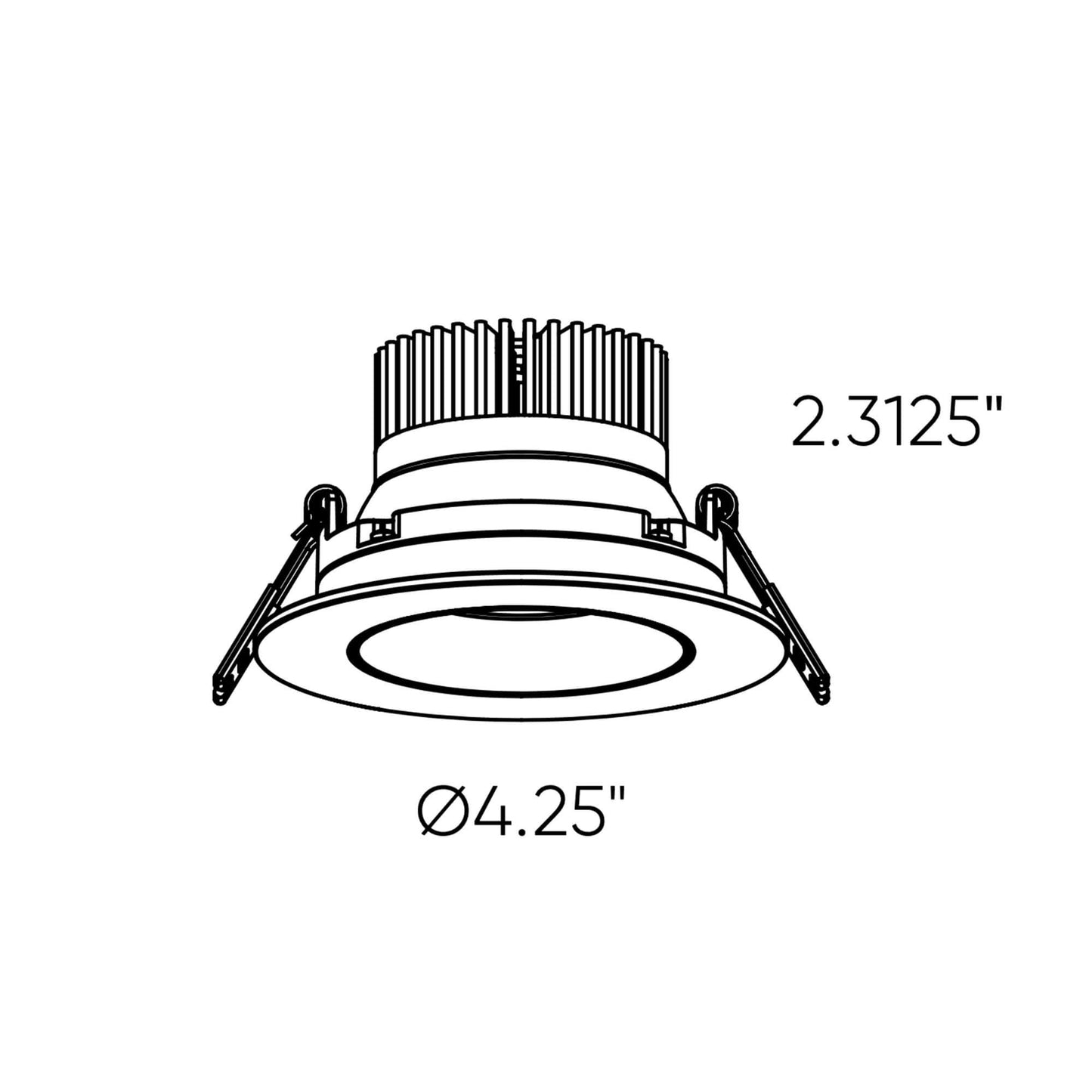 Dals Lighting 3.5″ RGB+CCT Smart/Double/Dim-To-Warm Regressed Gimbal Downlight, CCT And Voltage Selectable