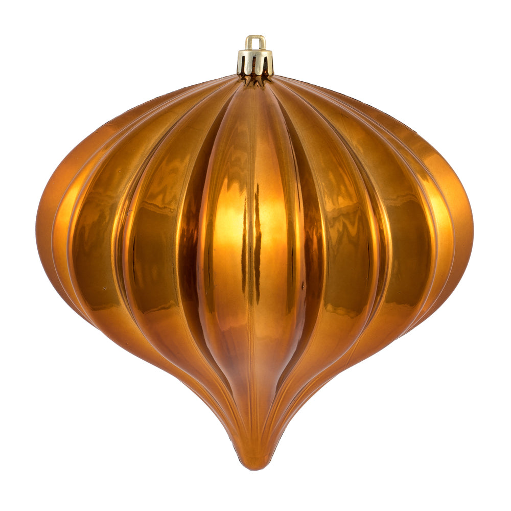 Vickerman 5.7" Copper Shiny Onion Christmas Ornament UV treated Set of 3