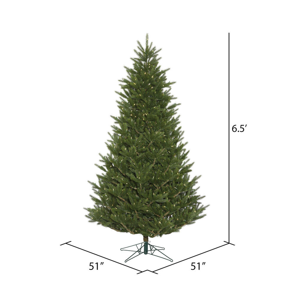 Vickerman 6.5' x 51" Fresh Fraser Fir Artificial Christmas Tree Warm White Dura-lit LED Lights
