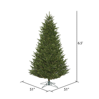 Vickerman 6.5' x 51" Fresh Fraser Fir Artificial Christmas Tree Warm White Dura-lit LED Lights