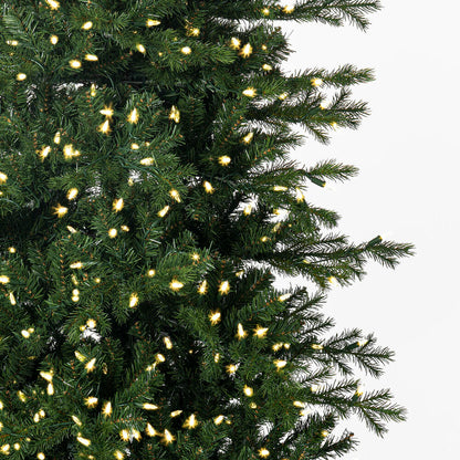 Vickerman 7.5' x 38" Moutauk Pine Artificial Christmas Pencil Tree with Warm White LED Lights
