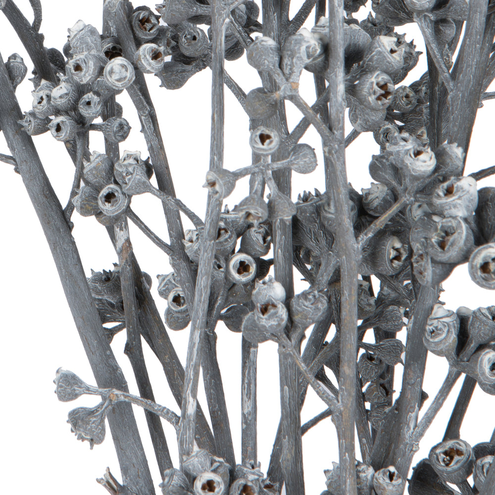 Vickerman Natural Botanicals 13" x 1-3" Red Gum Branch Gray Frosted 14 stems per unit