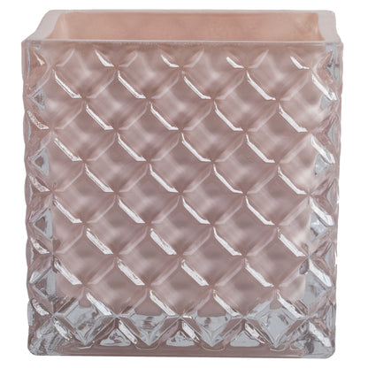 Vickerman 4" Almondine Square Glass Container Set of 2