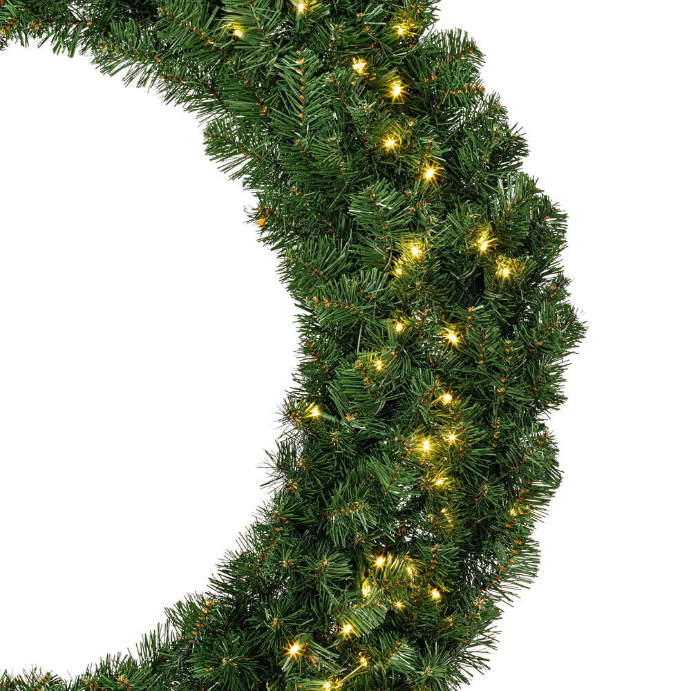 Vickerman 48" Grand Teton Artificial Christmas Wreath Warm White Wide Angle LED Lights