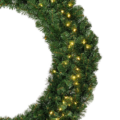 Vickerman 48" Grand Teton Artificial Christmas Wreath Warm White Wide Angle LED Lights