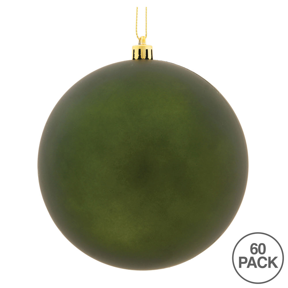Vickerman 3" Moss Green Matte Ball Ornament 32 per Box