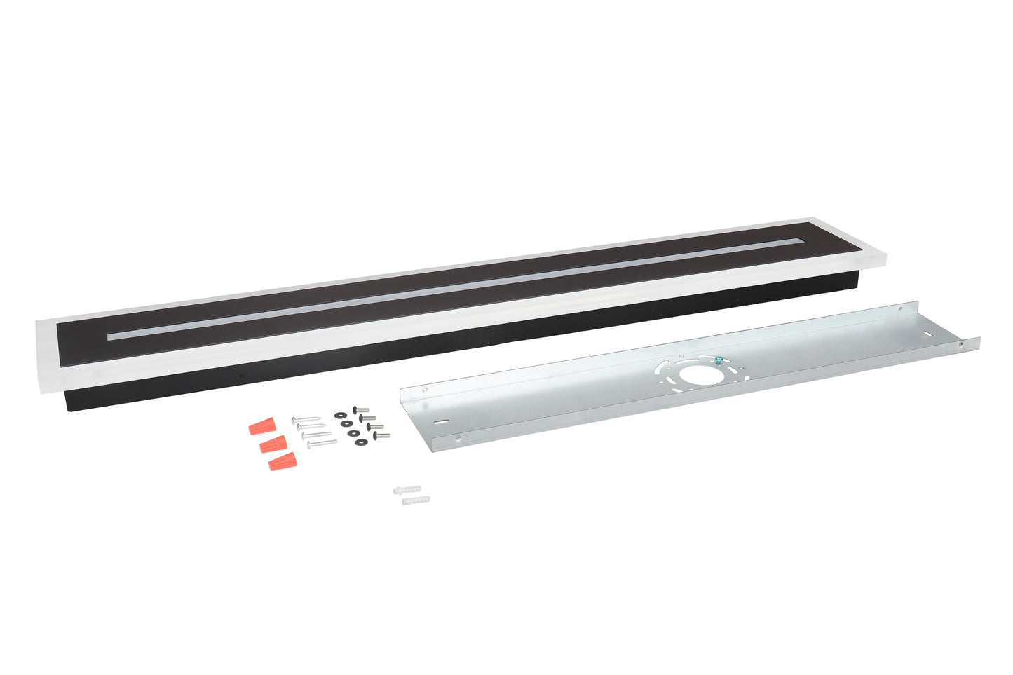 ASD Lighting LED Outdoor Wall Sconce with Center Light 48" 36W 120-277V CCT Selectable 3000/4000/5000K Dimmable Black ETL