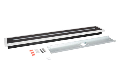ASD Lighting LED Outdoor Wall Sconce with Center Light 48" 36W 120-277V CCT Selectable 3000/4000/5000K Dimmable Black ETL