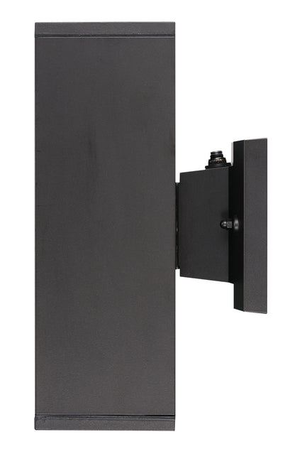 ASD Lighting LED Outdoor Wall Cylinder Square Up and Down 18W 120V 3000/4000/5000K with Photocell Black ETL