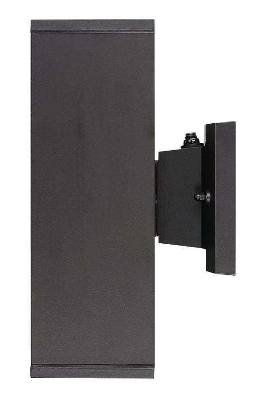 ASD Lighting LED Outdoor Wall Cylinder Square Up and Down 18W 120V 3000/4000/5000K with Photocell Black ETL