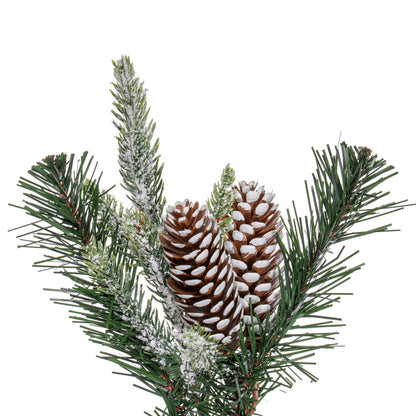 Vickerman 24" Frosted Berry Mixed Pine Cone Artificial Unlit Wreath.