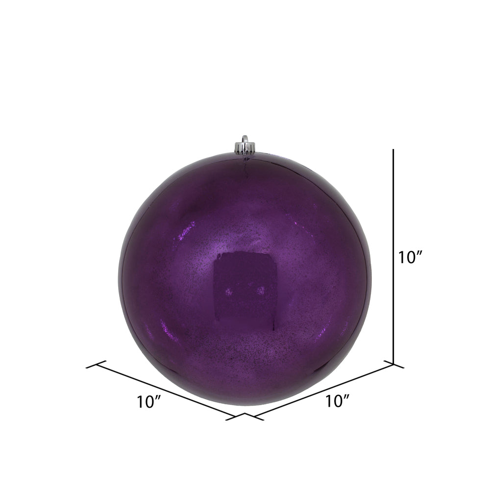 Vickerman 10" Plum Shiny Mercury Ball Ornament