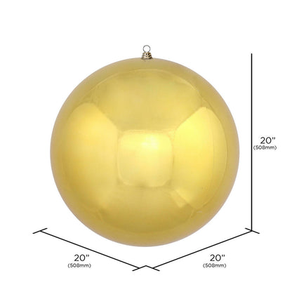 Vickerman 20" Giant Shiny Gold Ball Christmas Ornament UV Resistant