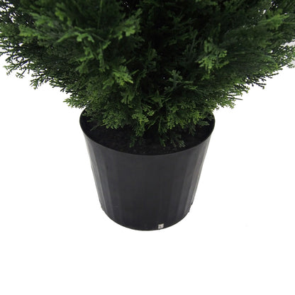 Vickerman 5' Artificial Potted Green Cedar Tree.