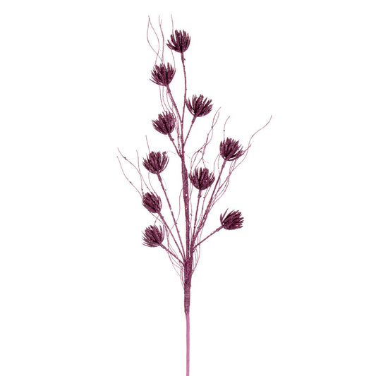 Vickerman 30" Pink Mini Flower Glitter Spray 6 per bag.