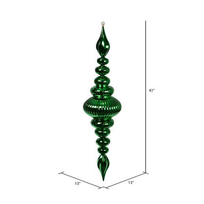 Vickerman 41" Green Shiny Finial Ornament