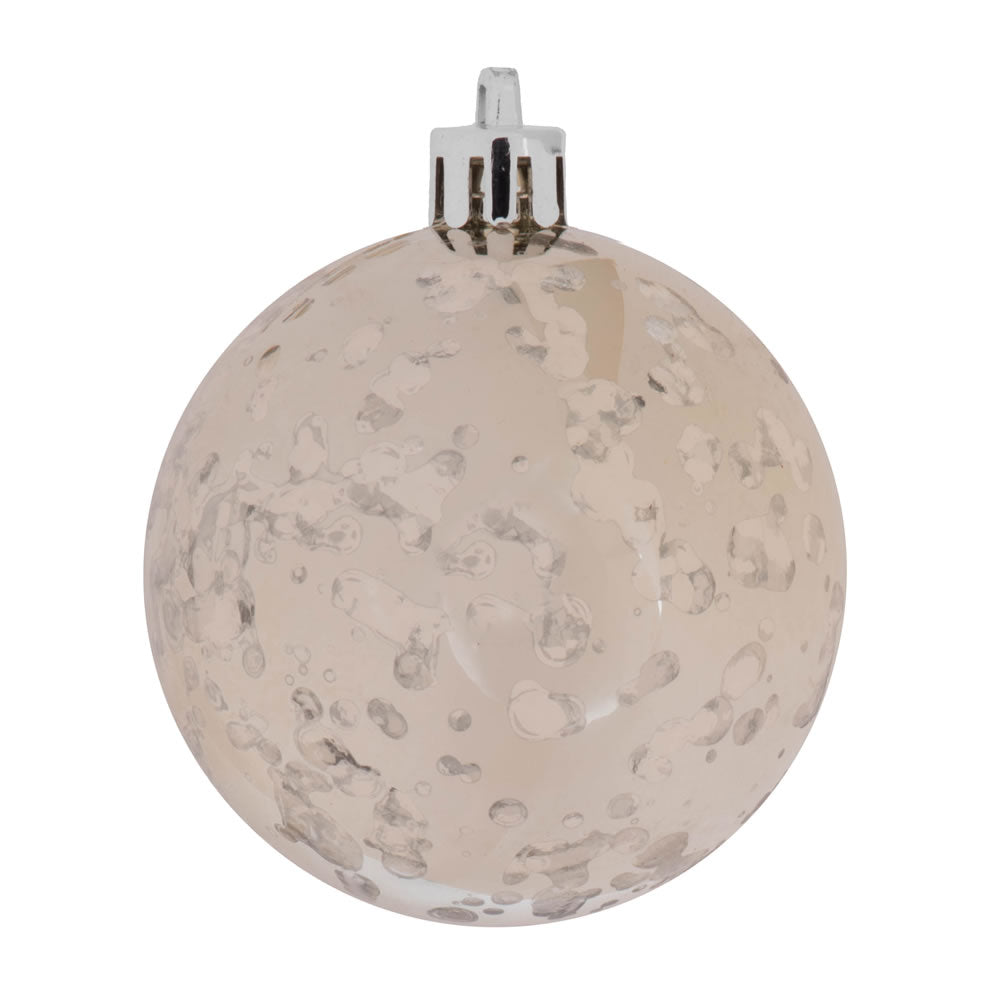 Vickerman 4" Champagne Shiny Mercury Ball Ornament 6 per Bag